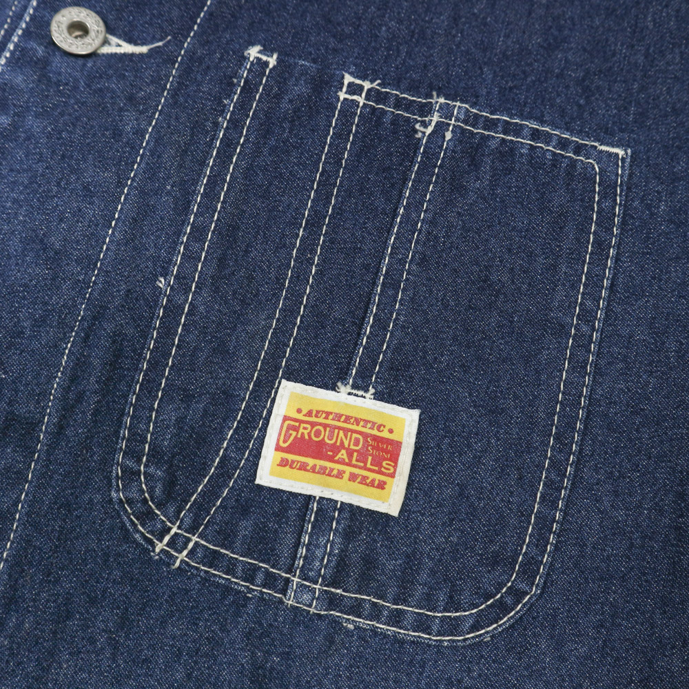 Ground Alls Silver Stone Denim Chore Jacket Size M