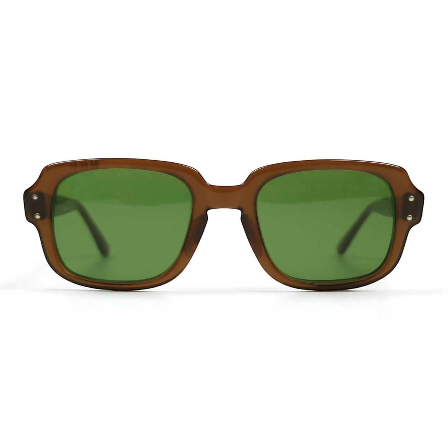 80s U.S. Military Issue Glasses Brown - Green Lens [48-20]