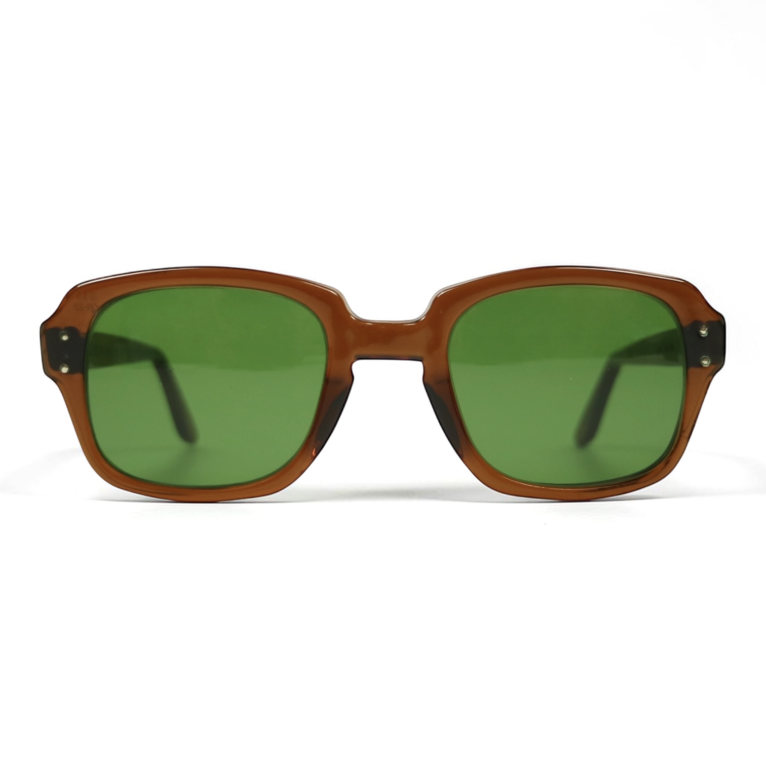 80s U.S. Military Issue Glasses Brown - Green Lens [50-22]
