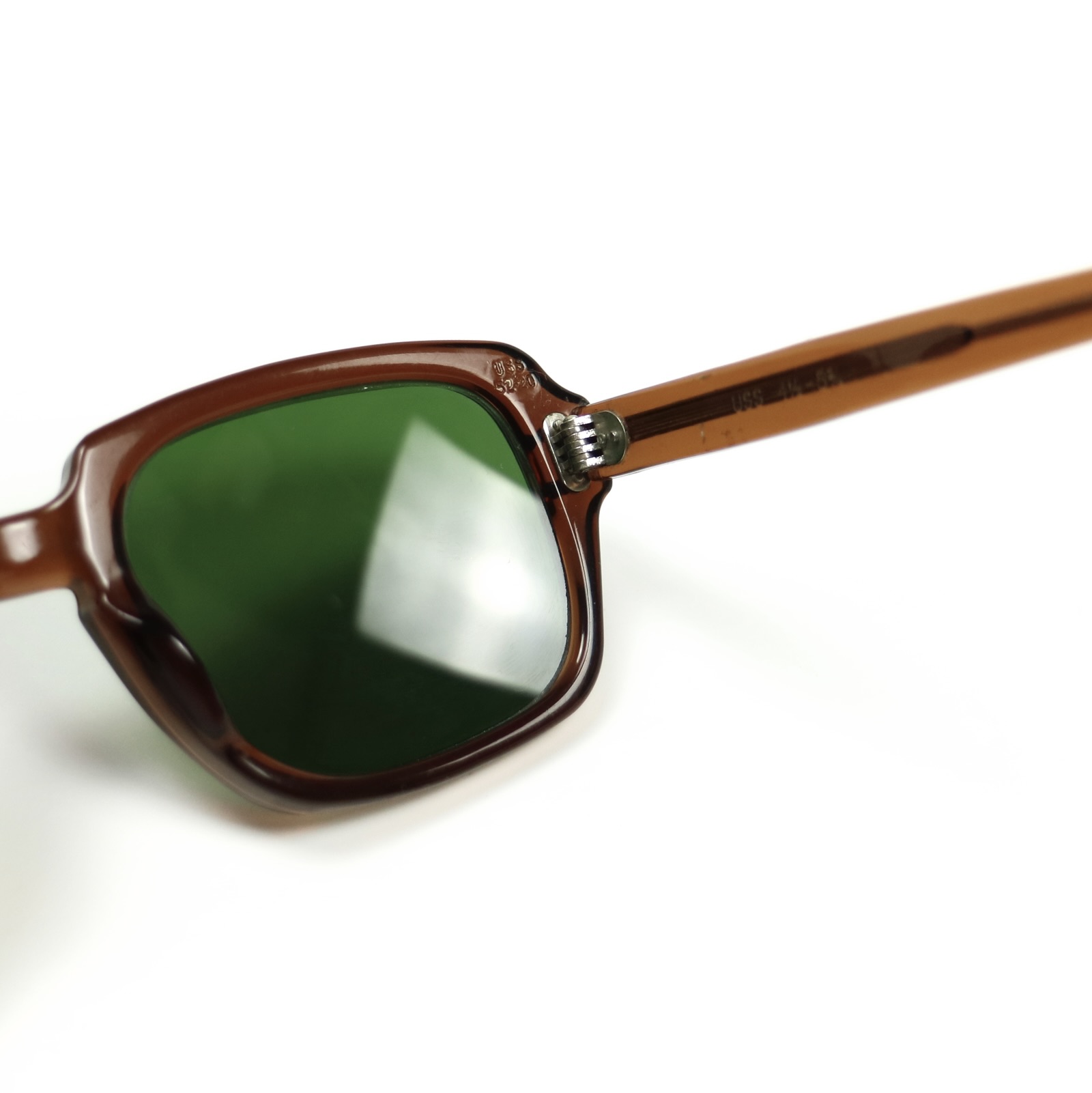 80s U.S. Military Issue Glasses Brown - Green Lens [52-20]
