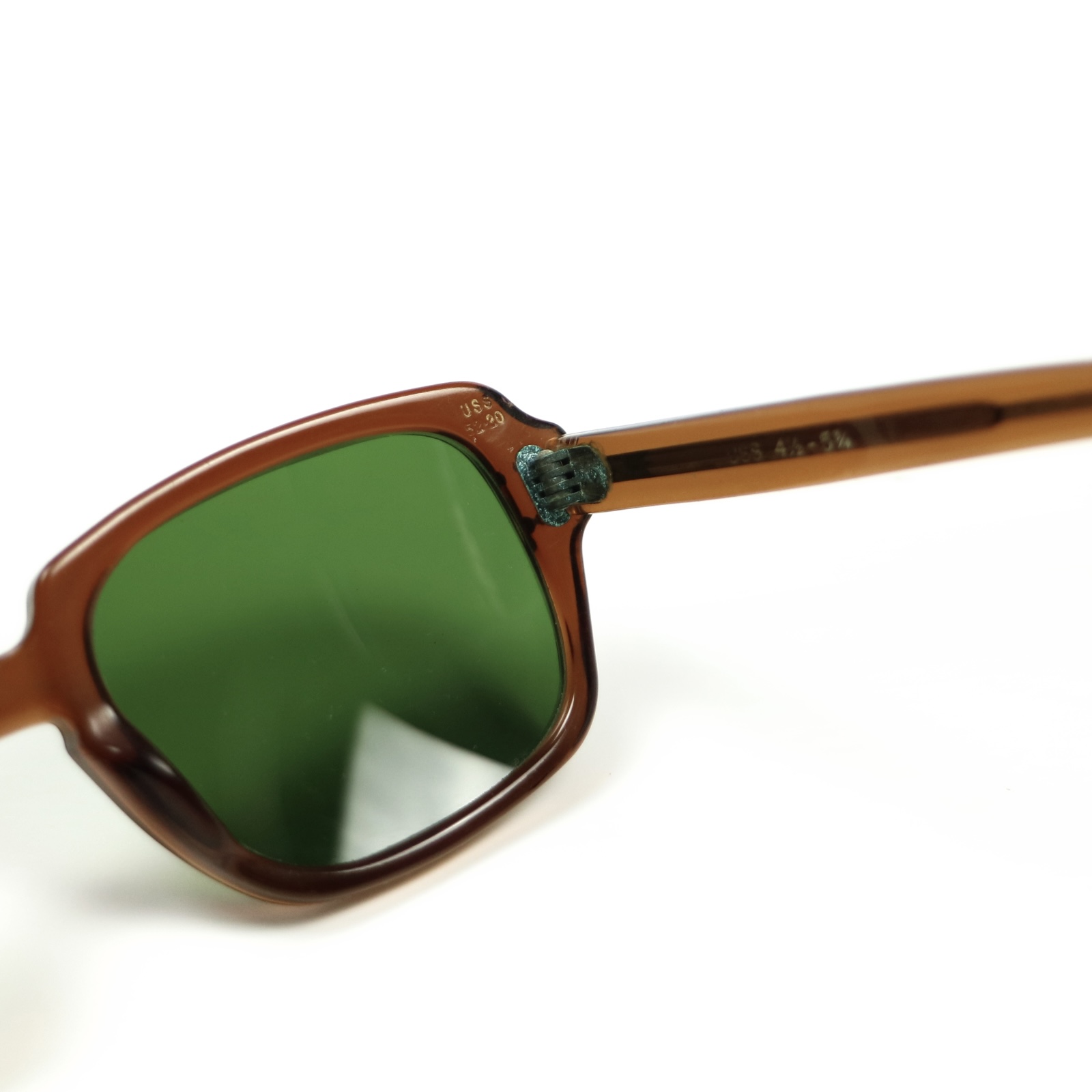 80s U.S. Military Issue Glasses Brown - Green Lens [52-20]