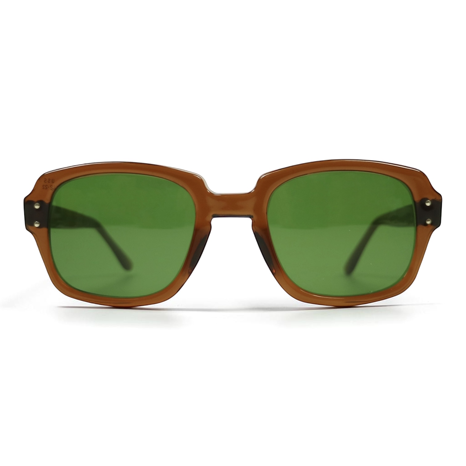 80s U.S. Military Issue Glasses Brown - Green Lens [52-22]