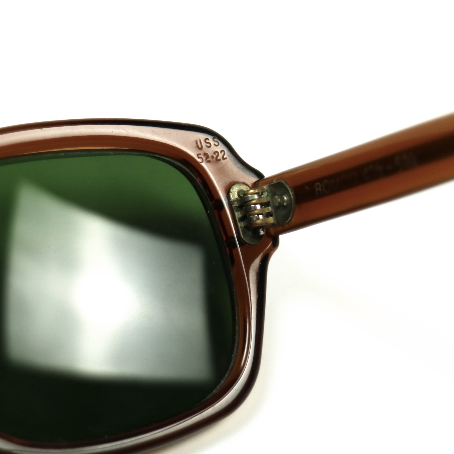 80s U.S. Military Issue Glasses Brown - Green Lens [52-22]