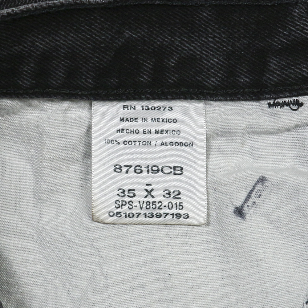 00s Rustler Black Denim Worker Jeans Size 35