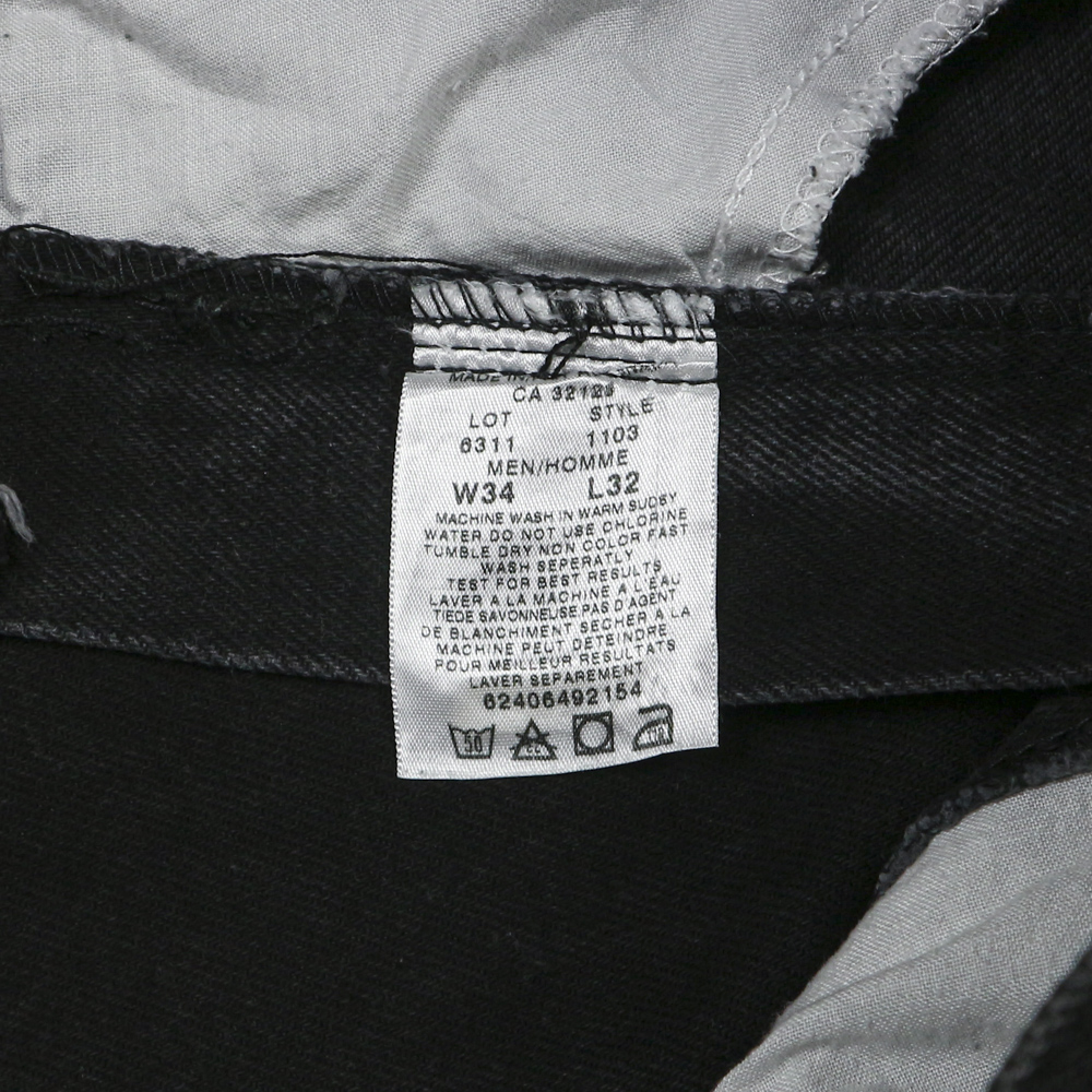 725 Originals Brand Black Denim Jeans Size 33