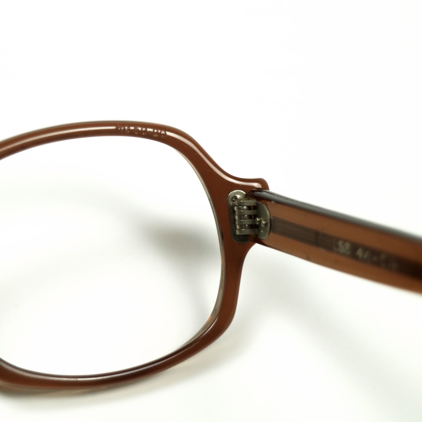 80s U.S. Military Issue Glasses Oval Frame - Brown [50-20]