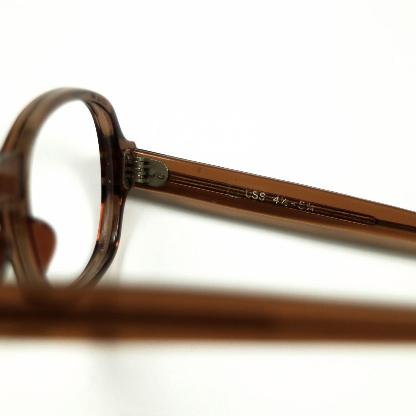 80s U.S. Military Issue Glasses Oval Frame - Brown [50-20]