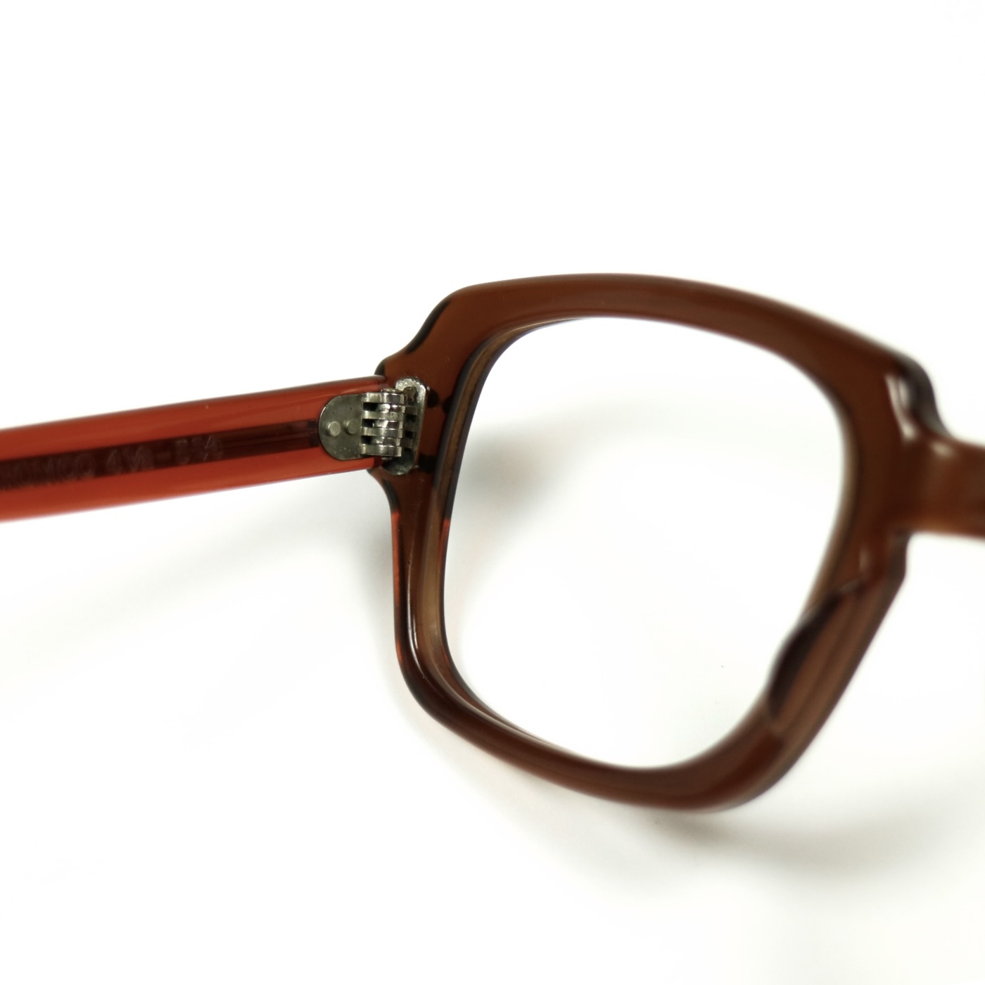 80s U.S. Military Issue Glasses Square Frame - Brown [50-22]