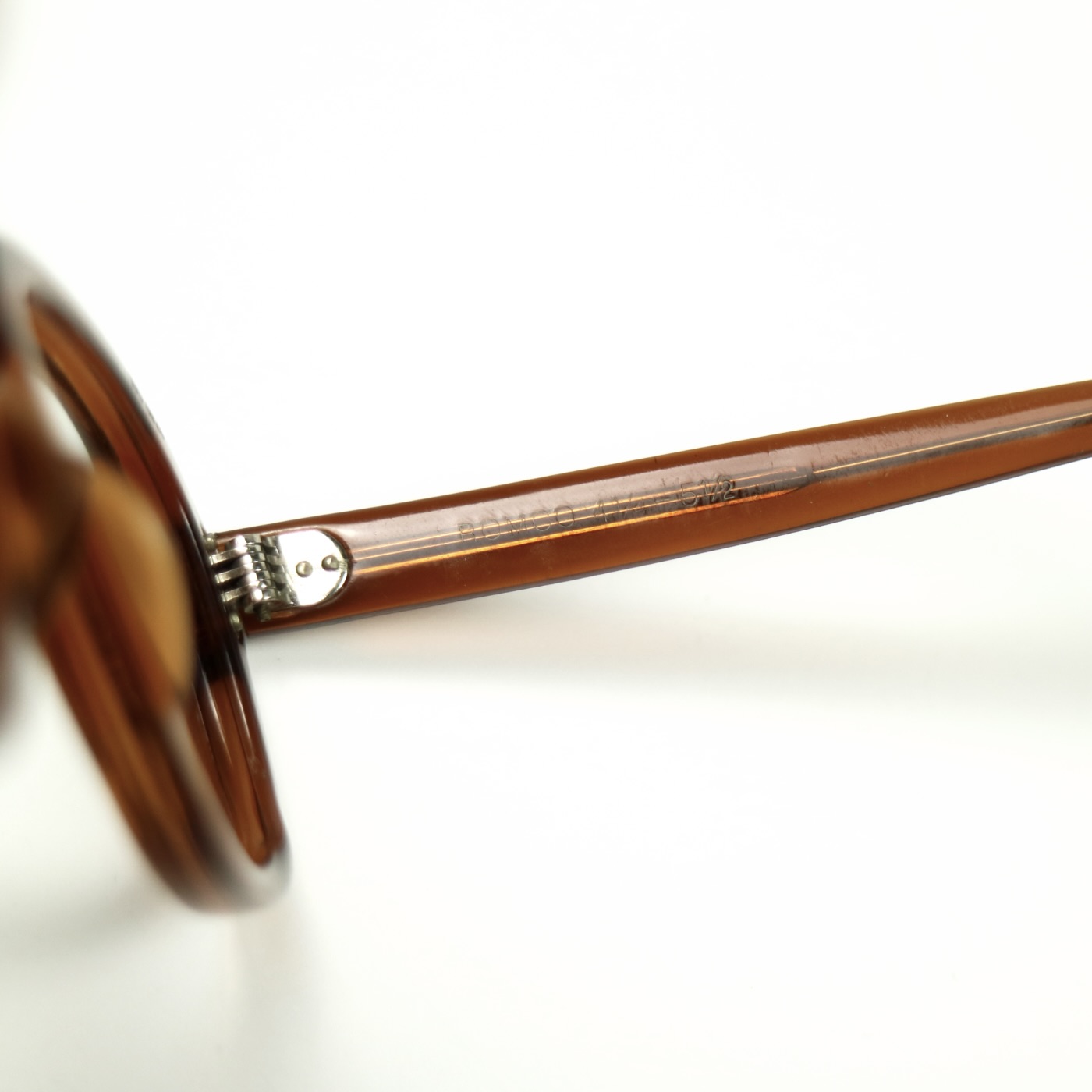 80s U.S. Military Issue Glasses Square Frame - Brown [48-20]