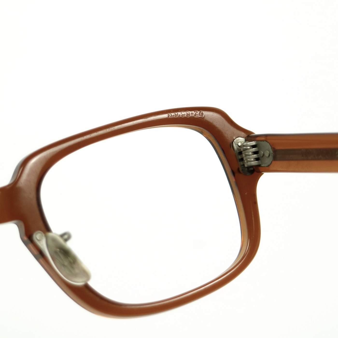 80s U.S. Military Issue Glasses Frame Nose Pads - Brown [50-24]