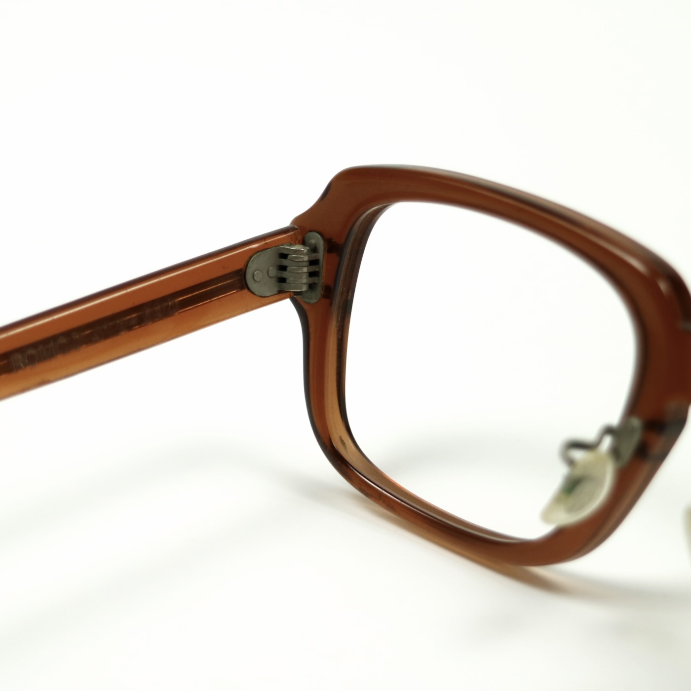 80s U.S. Military Issue Glasses Frame Nose Pads - Brown [50-24]