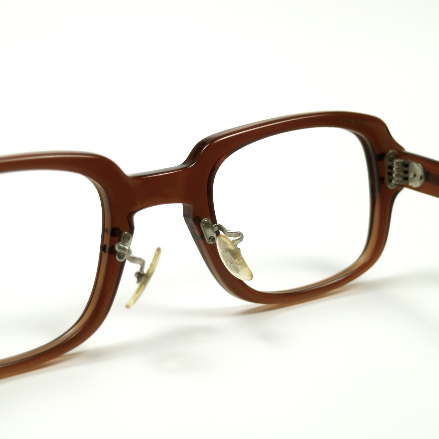 80s U.S. Military Issue Glasses Frame Nose Pads - Brown [50-24]