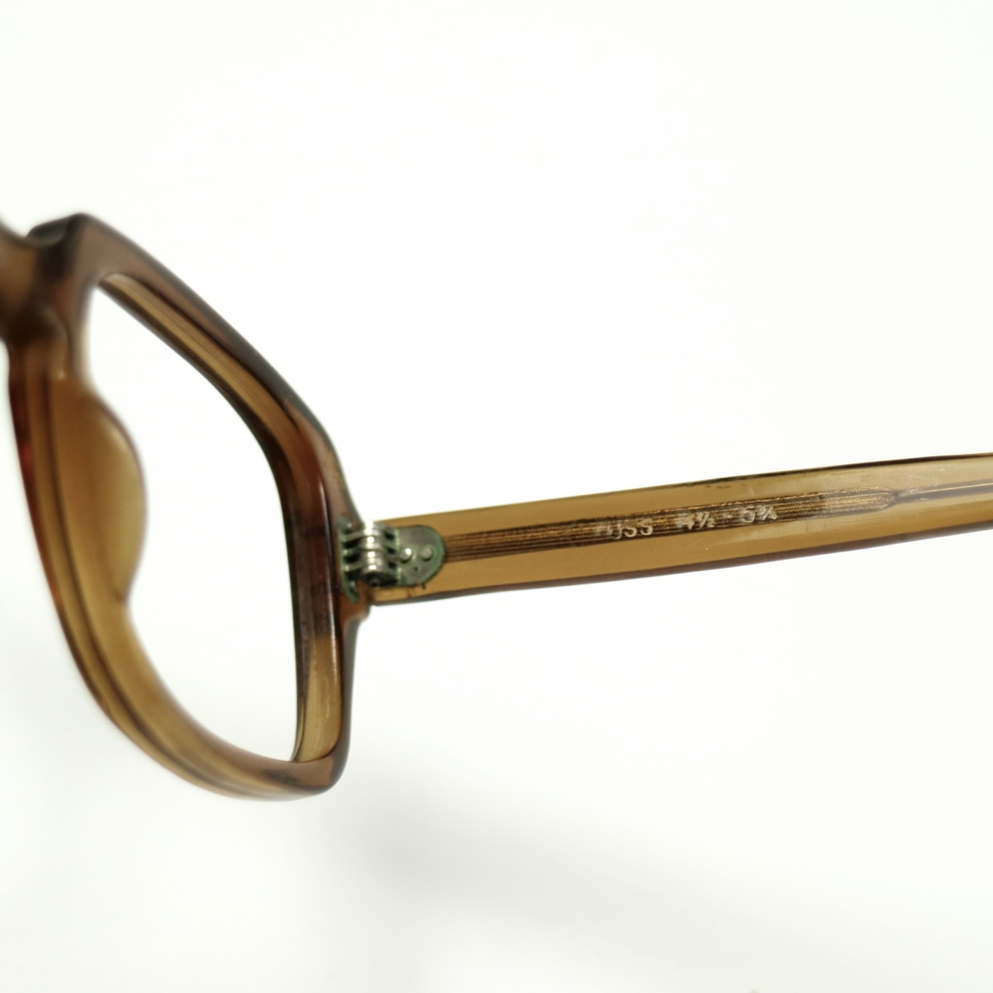 70s U.S. Military Issue Glasses Frame - Light Brown [50-20]