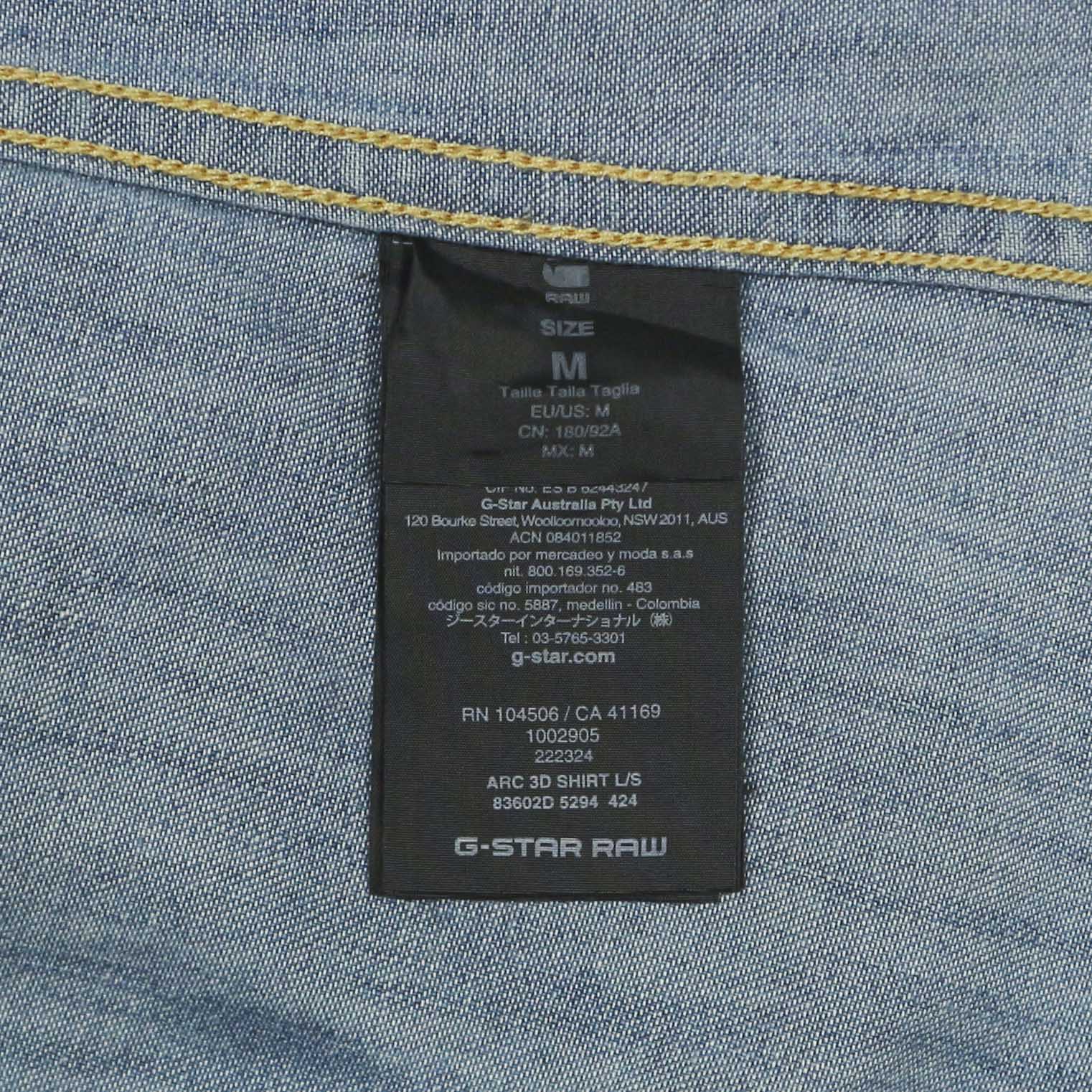 G-Star Raw Denim Western Shirt Size M