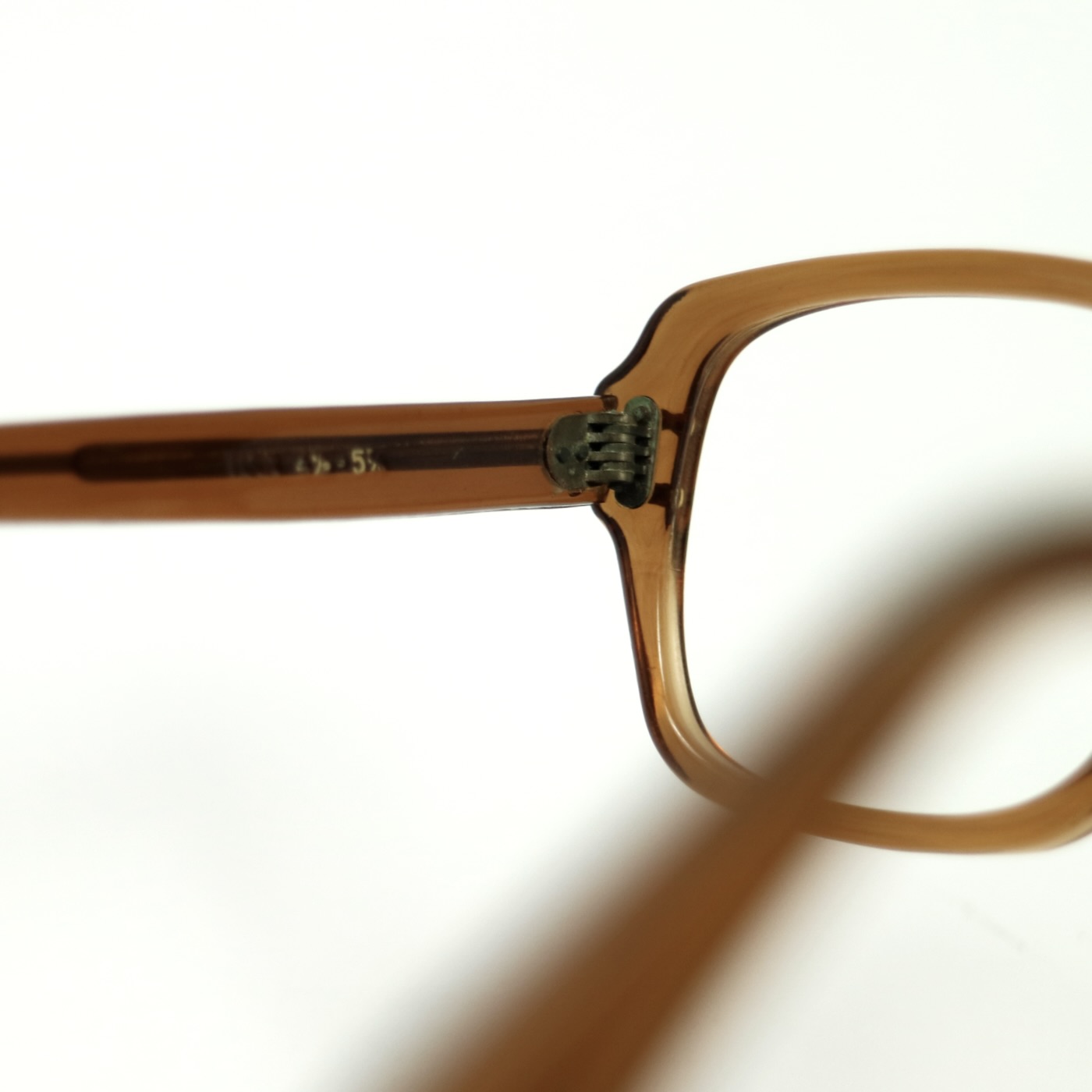70s U.S. Military Issue Glasses Frame - Light Brown [52-20]