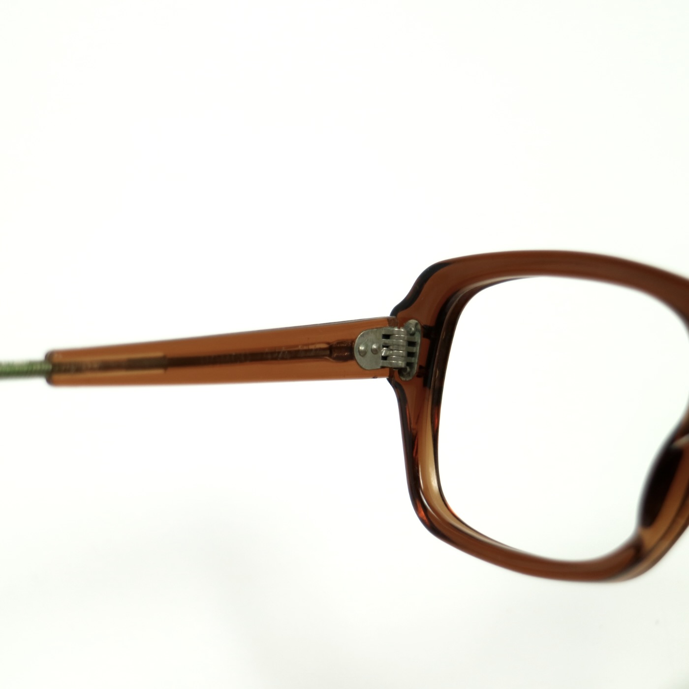 80s U.S. Military Issue Glasses Frame Brown Cable Temple [50-20]