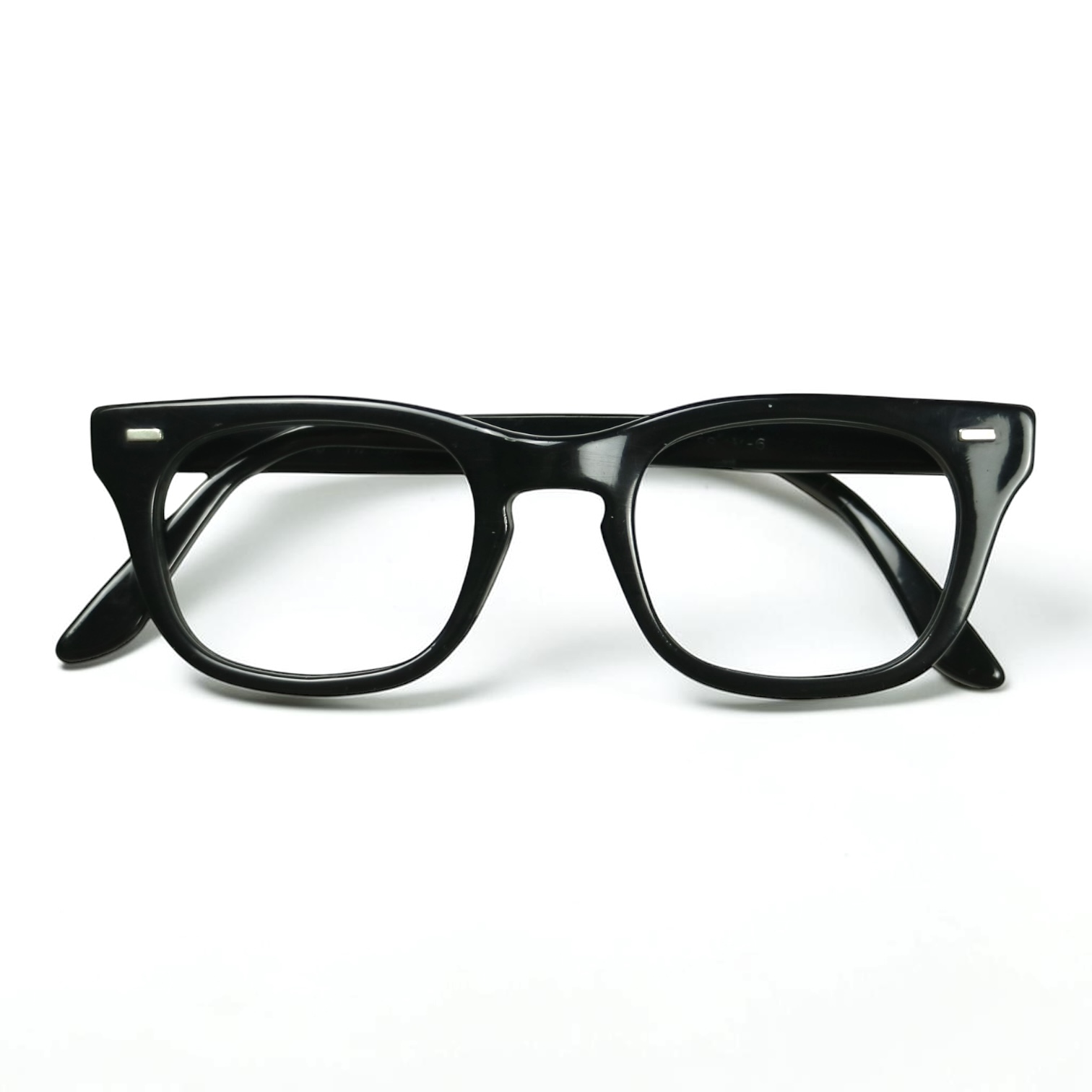 70s U.S. Military Issue Glasses ‘USS’ Frame - Black [48-22]