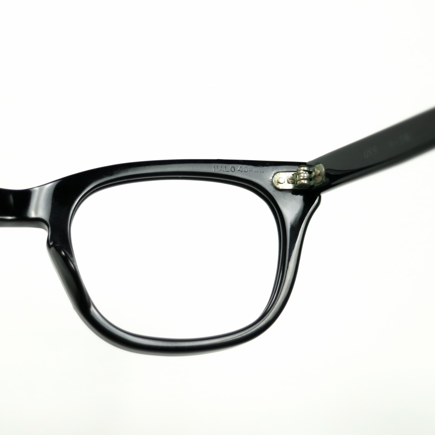 70s U.S. Military Issue Glasses ‘USS’ Frame - Black [48-22]