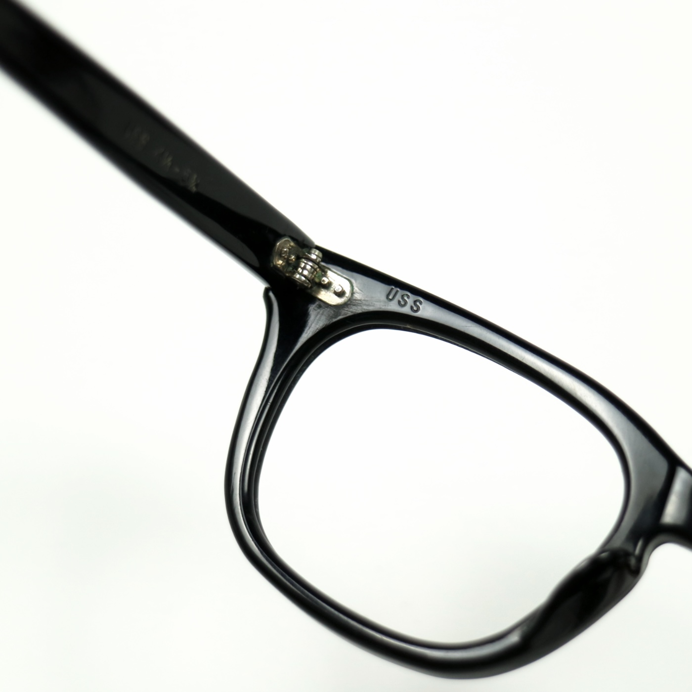 70s U.S. Military Issue Glasses ‘USS’ Frame - Black [48-24]