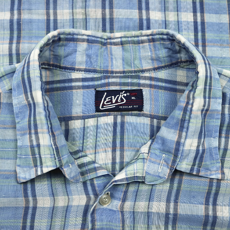 Vintage 80s Levi's Plaid Shirt Size XL