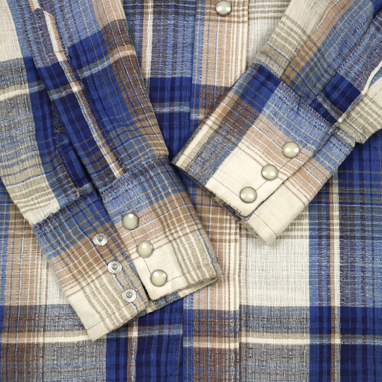 Vtg 70s Dee Cee USA Plaid Western Shirt Size S