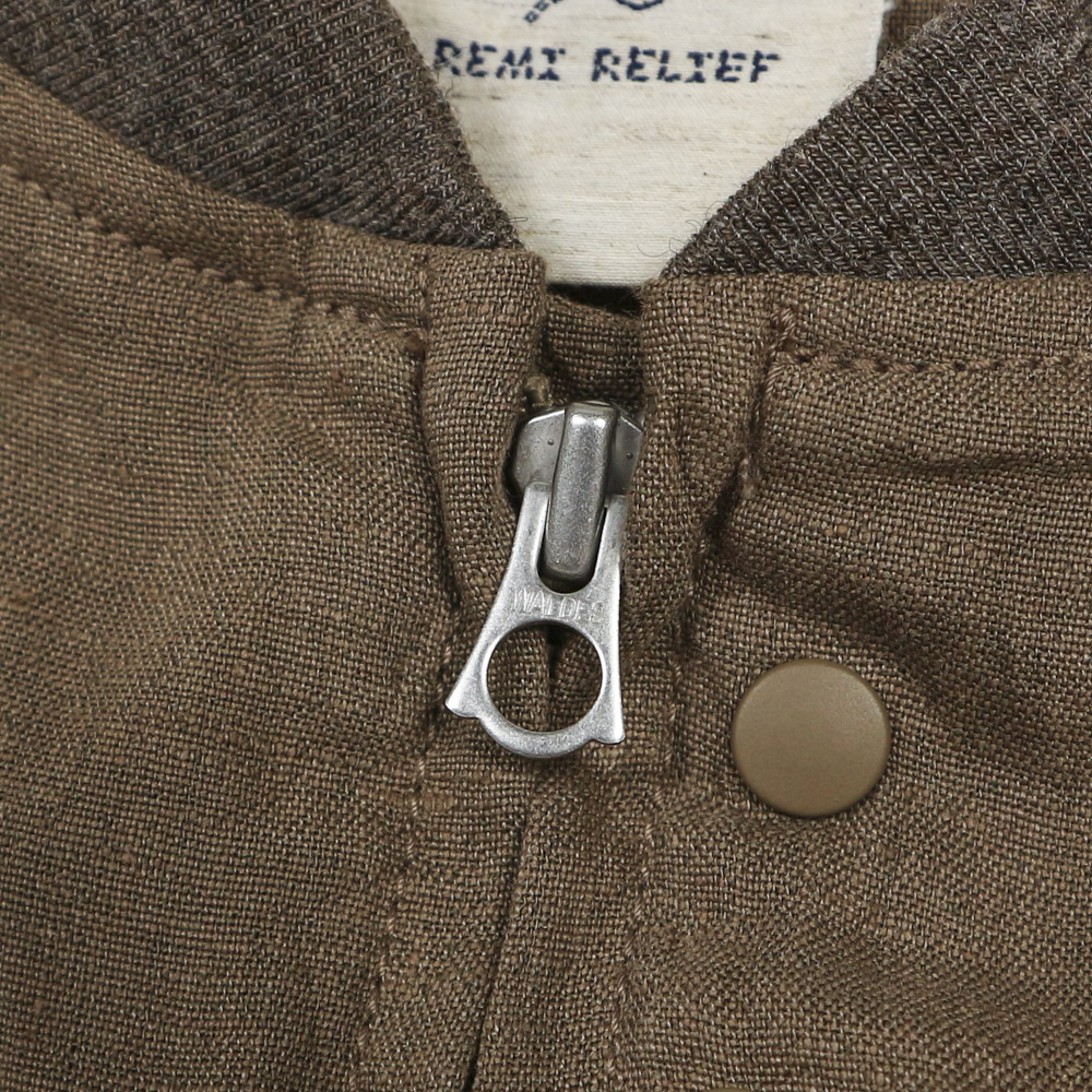 Remi Relief Japan Linen Unlined MA-1 Jacket Size L