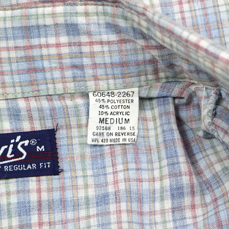 Vintage 80s Levi's USA Western Shirt Size M