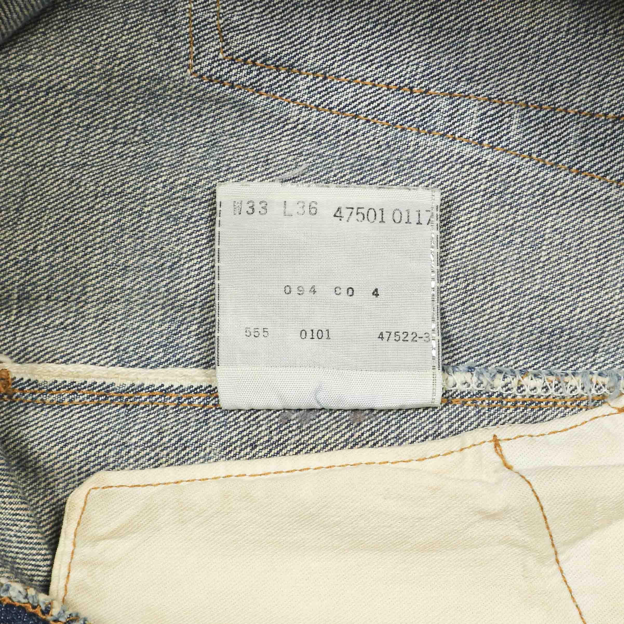 2001 LEVI'S 1947 501 Valencia Factory Made Selvedge Denim Jeans Size 29