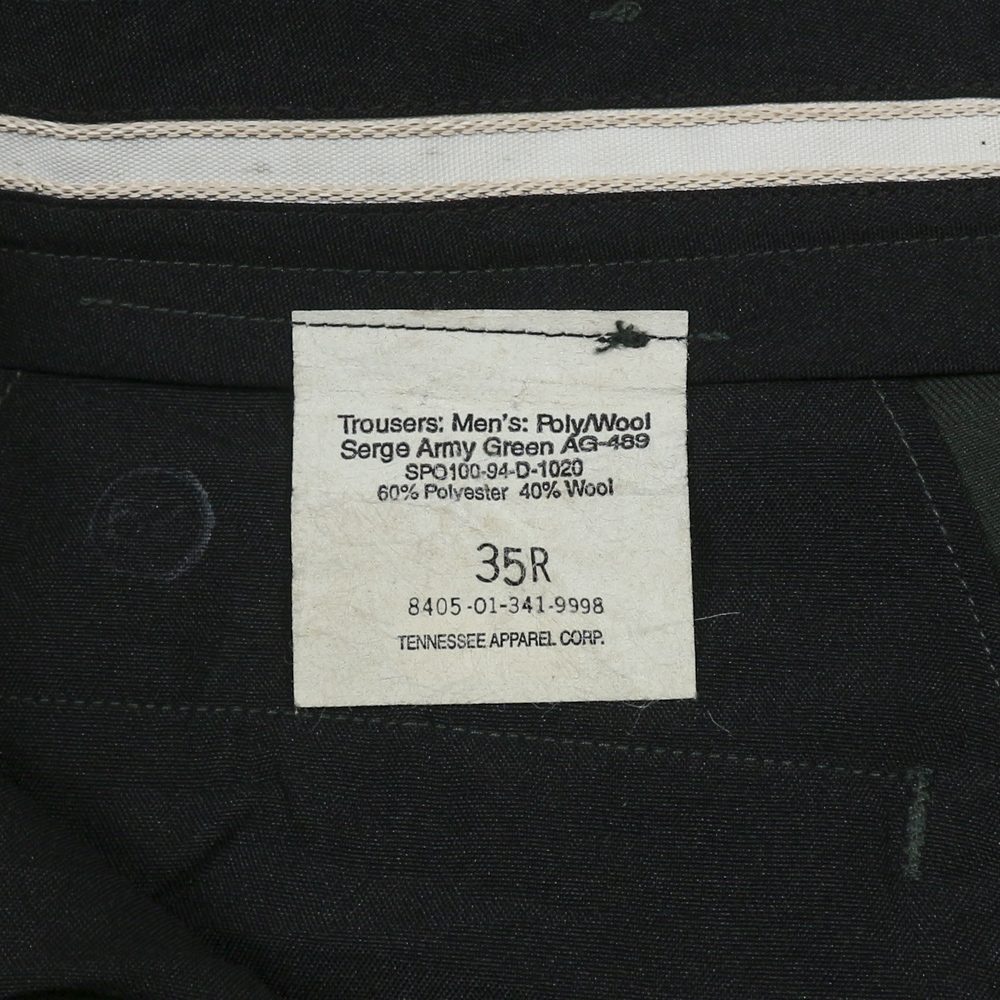 90s U.S. Army Uniform Wool Trousers Size 35