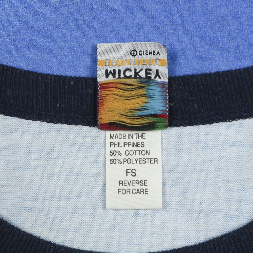 Disney Mickey Over Print Ringer T-Shirt Size L