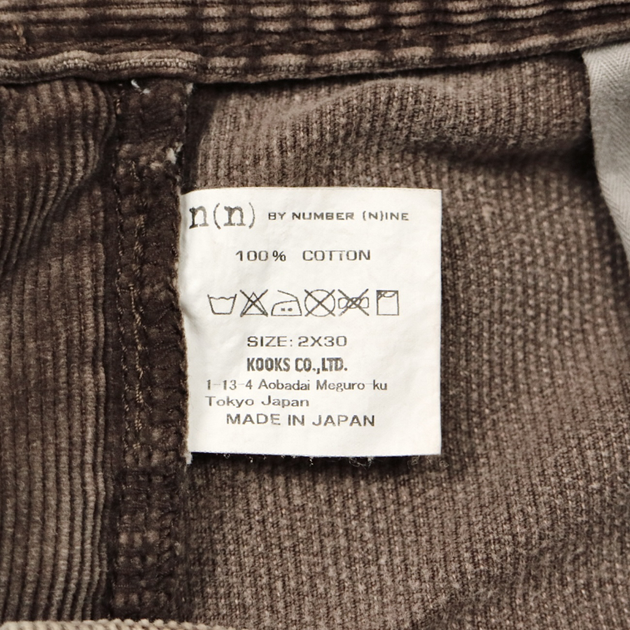 n(n) Number (N)ine Japan Corduroy Pants Size W29