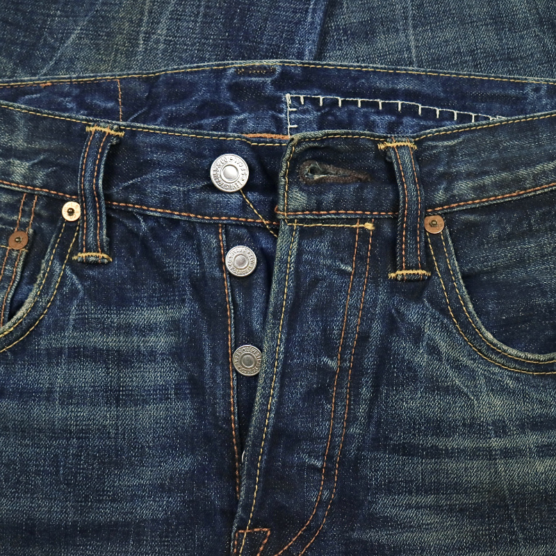 Levi's 501 Sashiko Patchwork Selvedge Denim Jeans Size 28