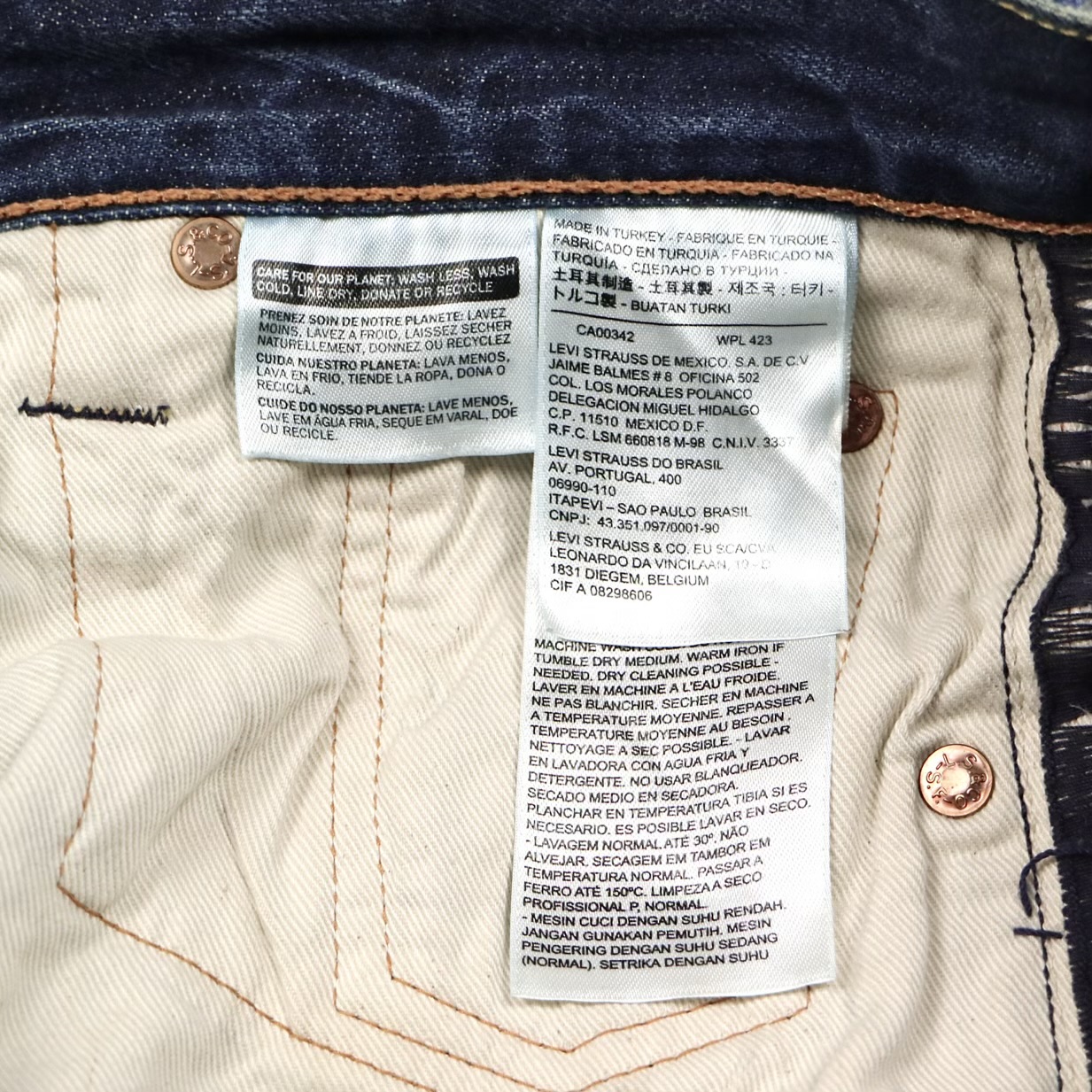 Levi's 501 Sashiko Patchwork Selvedge Denim Jeans Size 28