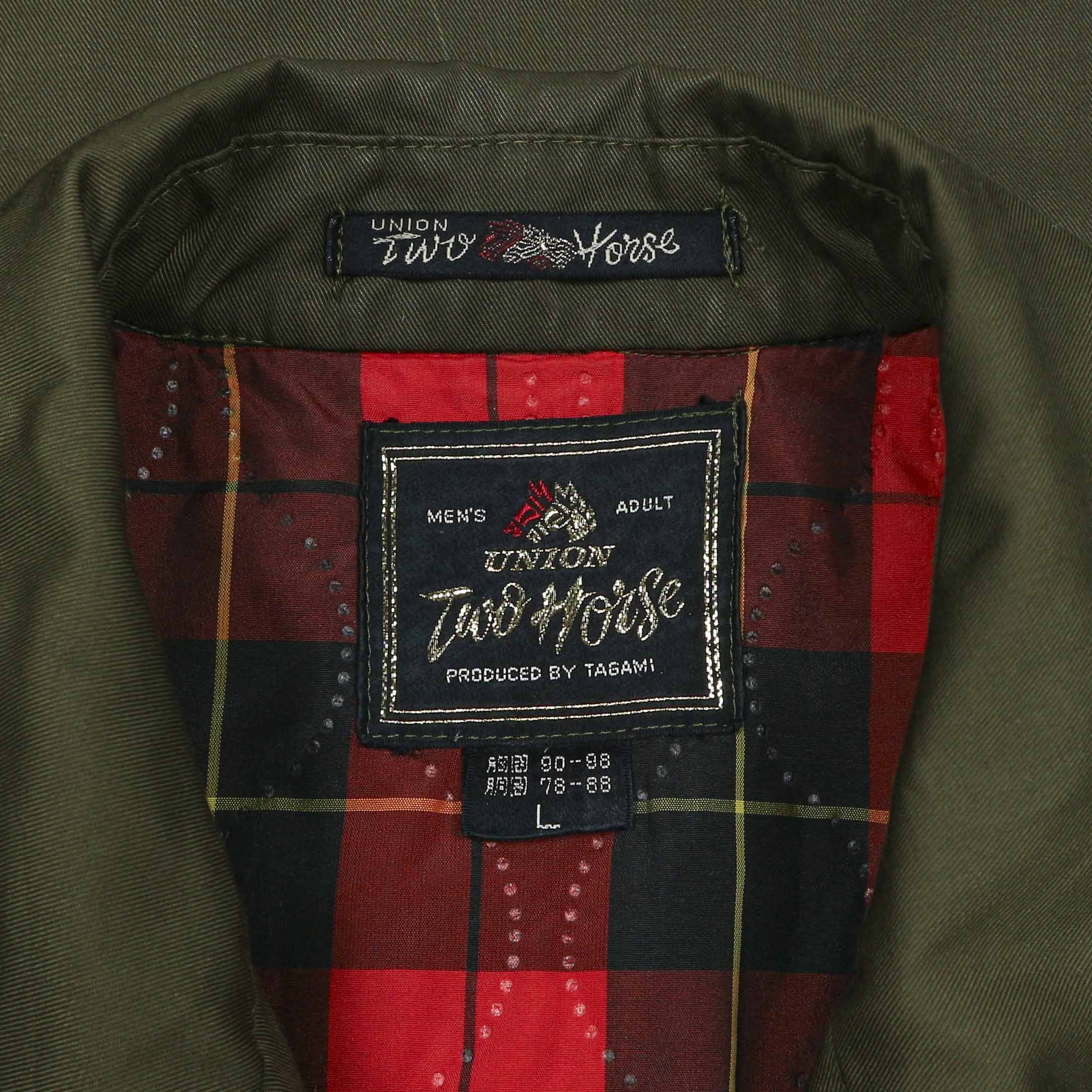 Union Two Horse Japan Olive Hunting Jacket Size L