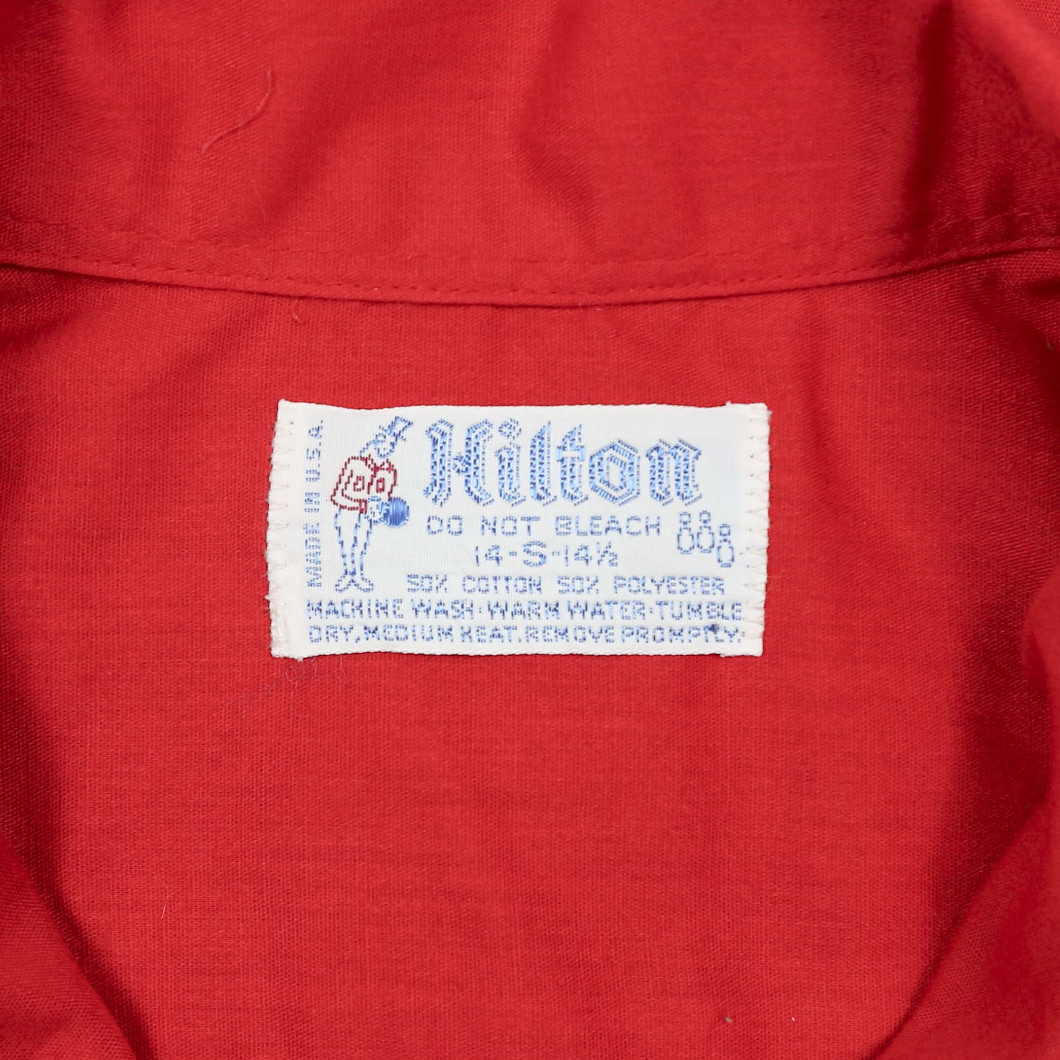 Vintage Hilton USA Open-collar Sport Shirt Size S