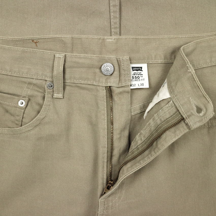 2000s Levi's 550 USA Beige Denim Jeans Size 32