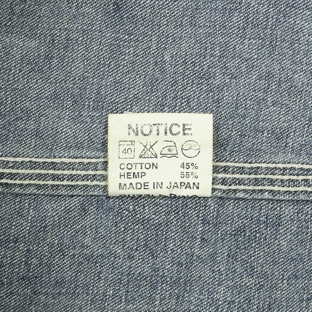 Sassafras Japan Made Denim Work Shirt Size S