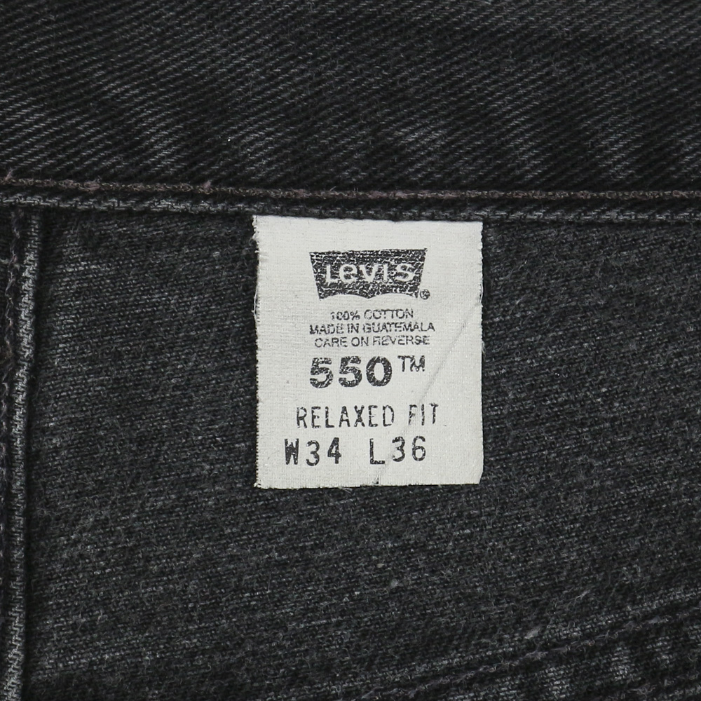 2000s Levi's 550 Black Denim Jeans Size 34