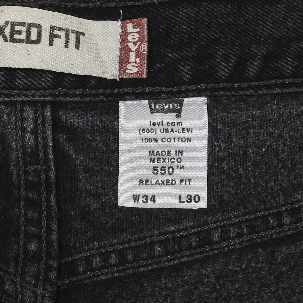 2000s Levi's 550 Black Denim Jeans Size 33