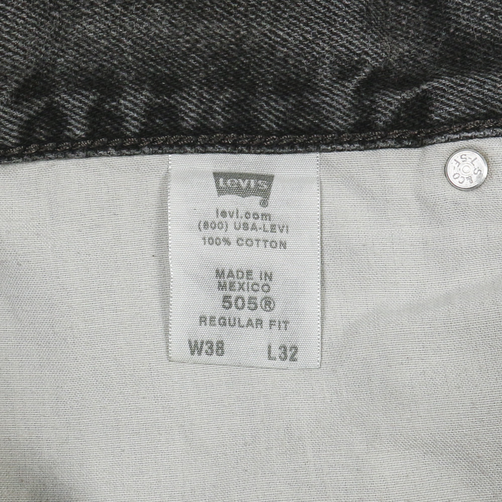 2000s Levi's 505 Black Denim Jeans Size 38