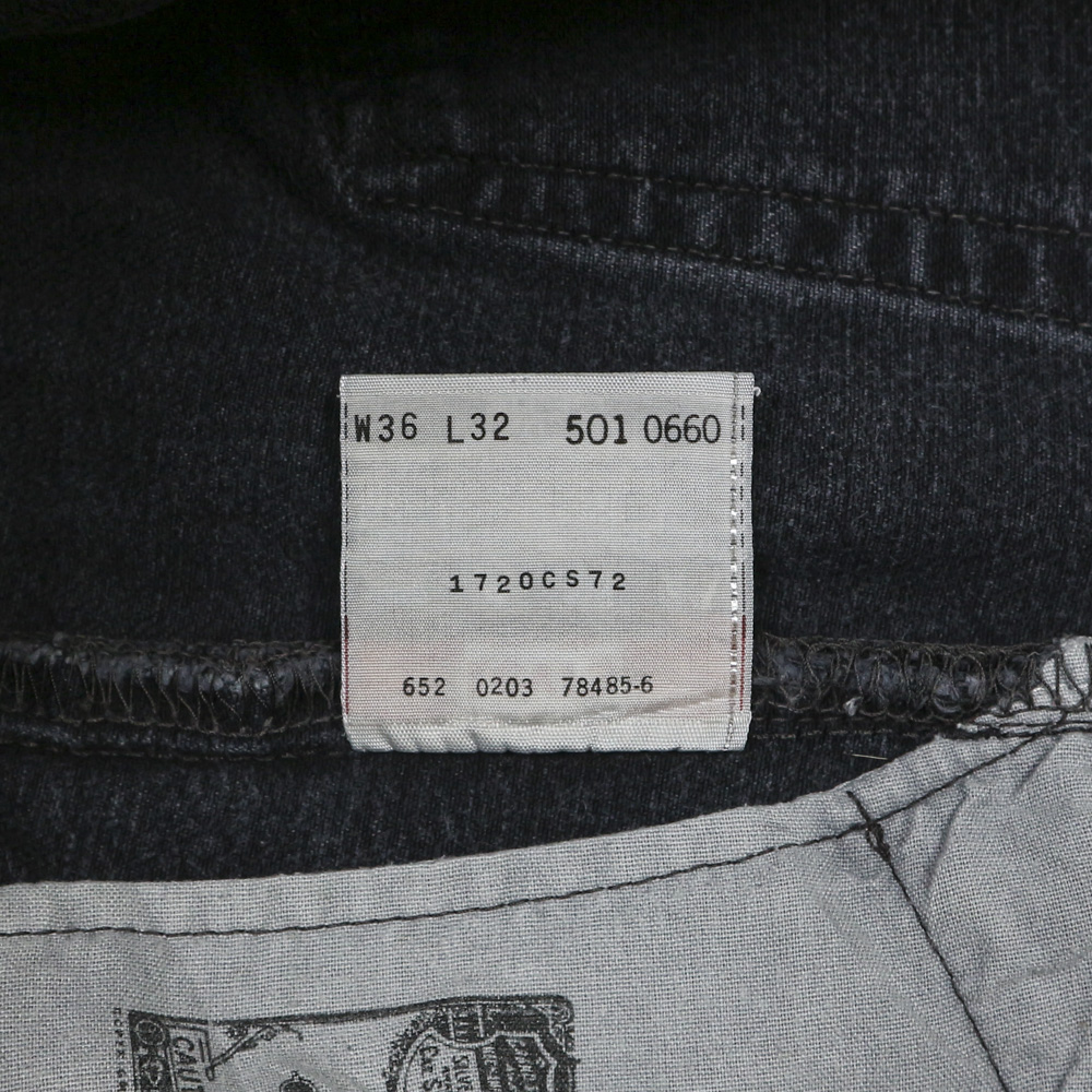2000s Levi's 501 Black Denim Jeans Size 36