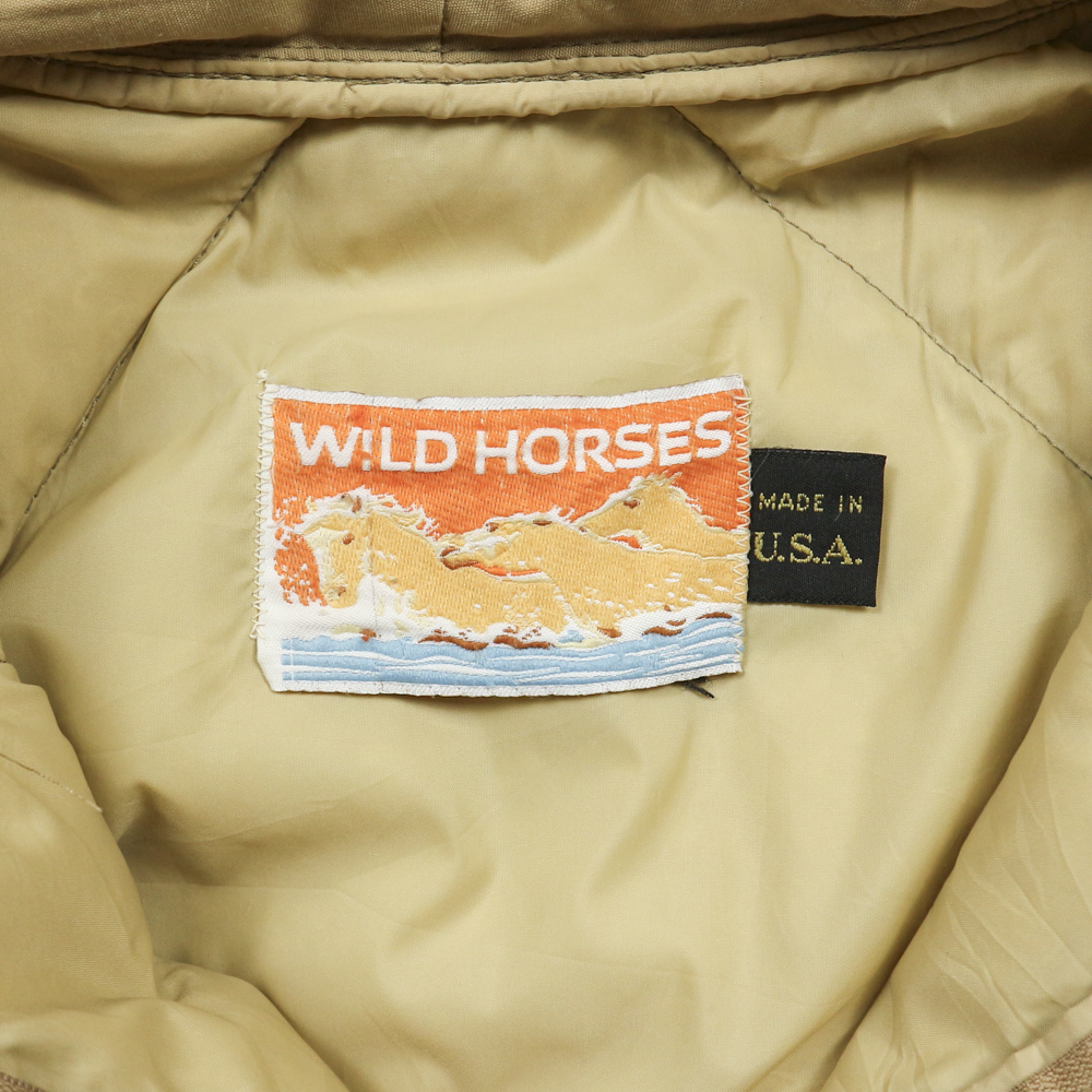 Vtg Wild Horses Made in USA Down Jacket Size M
