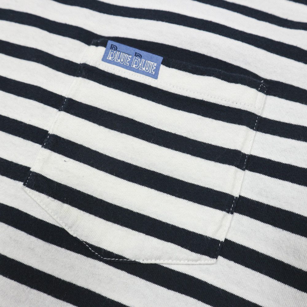 FOTL x Blue Blue Stripe V-neck T-Shirt Size M