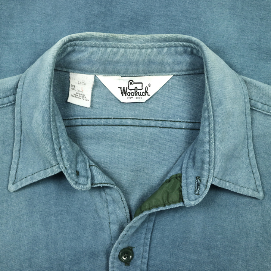 Vtg 80s Woolrich USA Chamois Shirt Size L