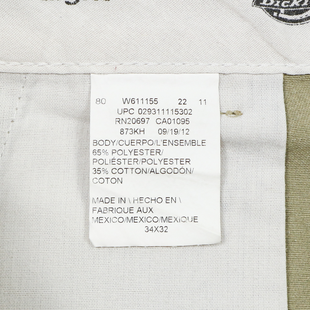 Dickies 873 Khaki Work Uniform Pants Size 34