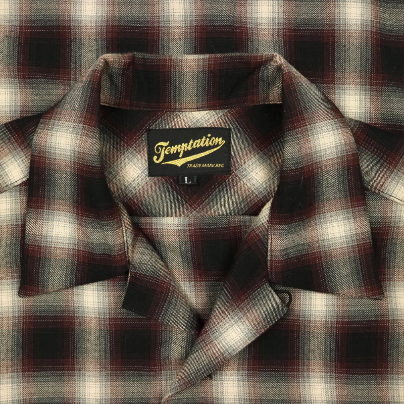 Temptation Shadown Plaid Shirt Size L