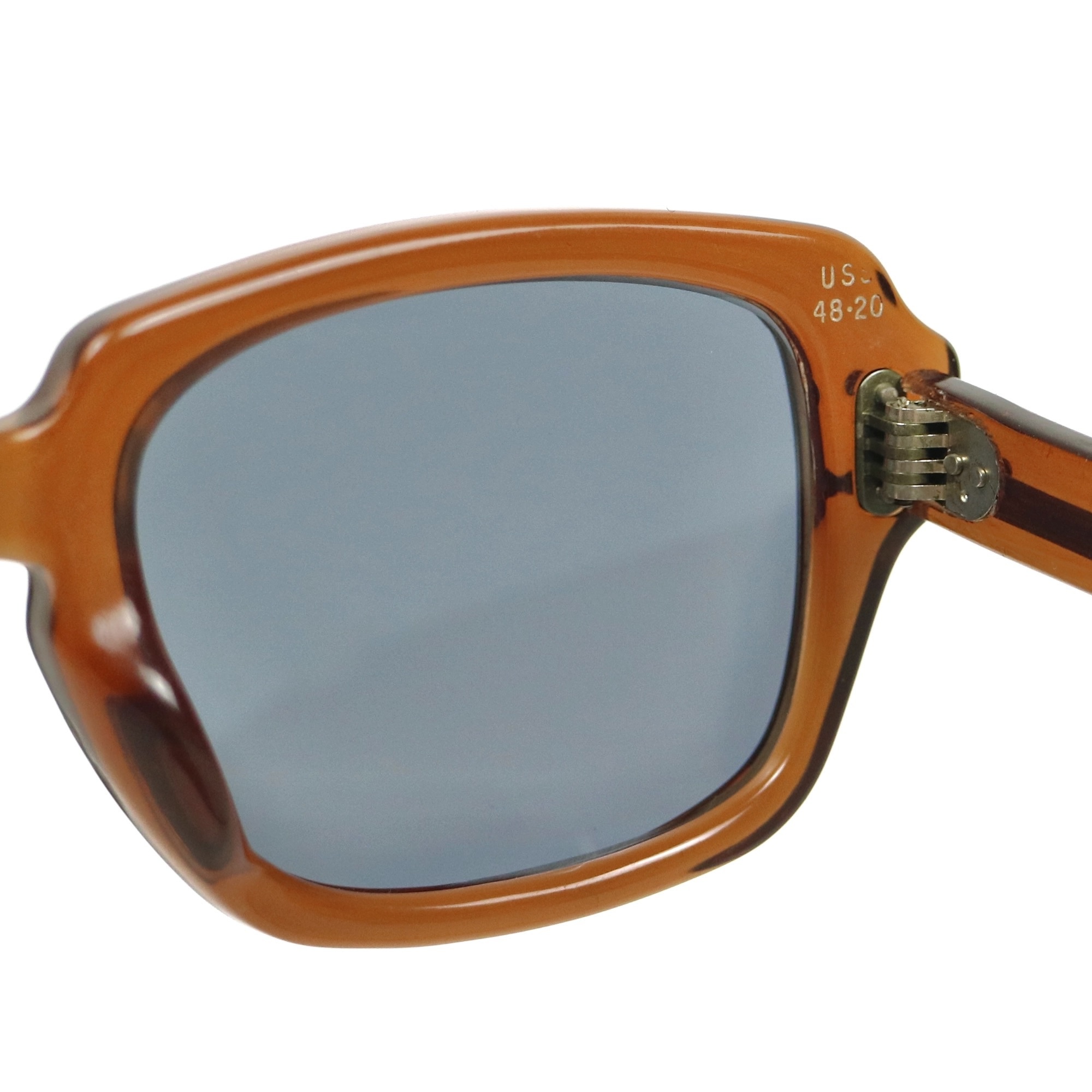 80s U.S. Military Issue Glasses Brown - Grey Lens [48-20]
