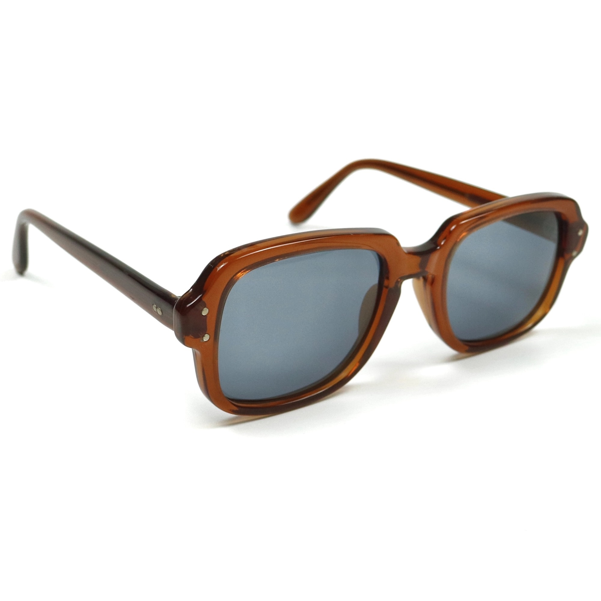 80s U.S. Military Issue Glasses Brown - Grey Lens [50-20]