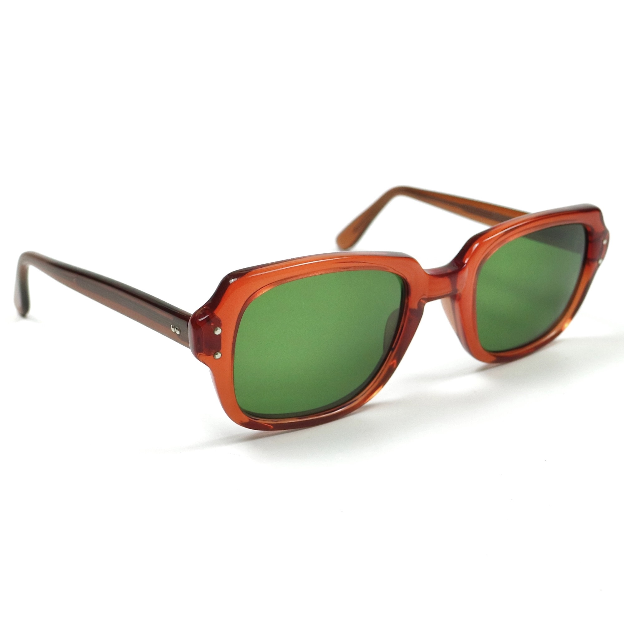 80s U.S. Military Issue Glasses Amber Red - Green Lens [50-22]