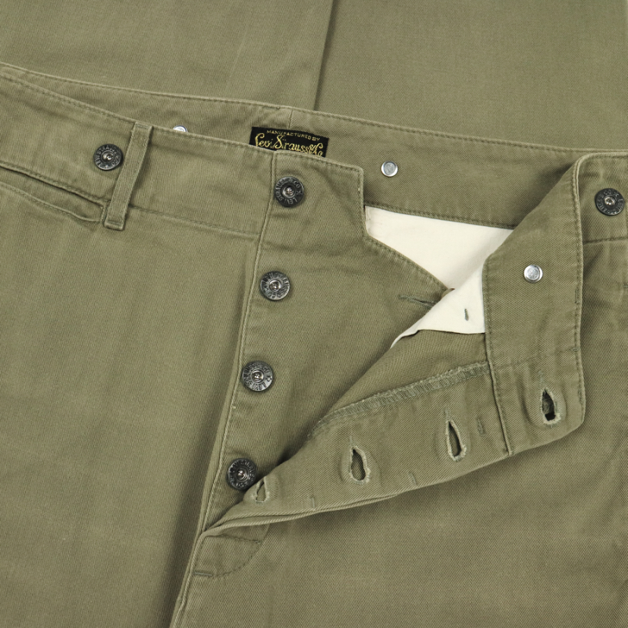 LEVI’S VINTAGE CLOTHING 1920s Model Khaki Trousers Size 32